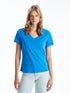 LC Waikiki V Neck Straight Short Sleeve Women T-Shirt